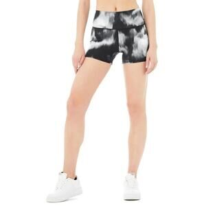 Alo Yoga 4" Vapor High-Waist Aurora Shorts - S Black